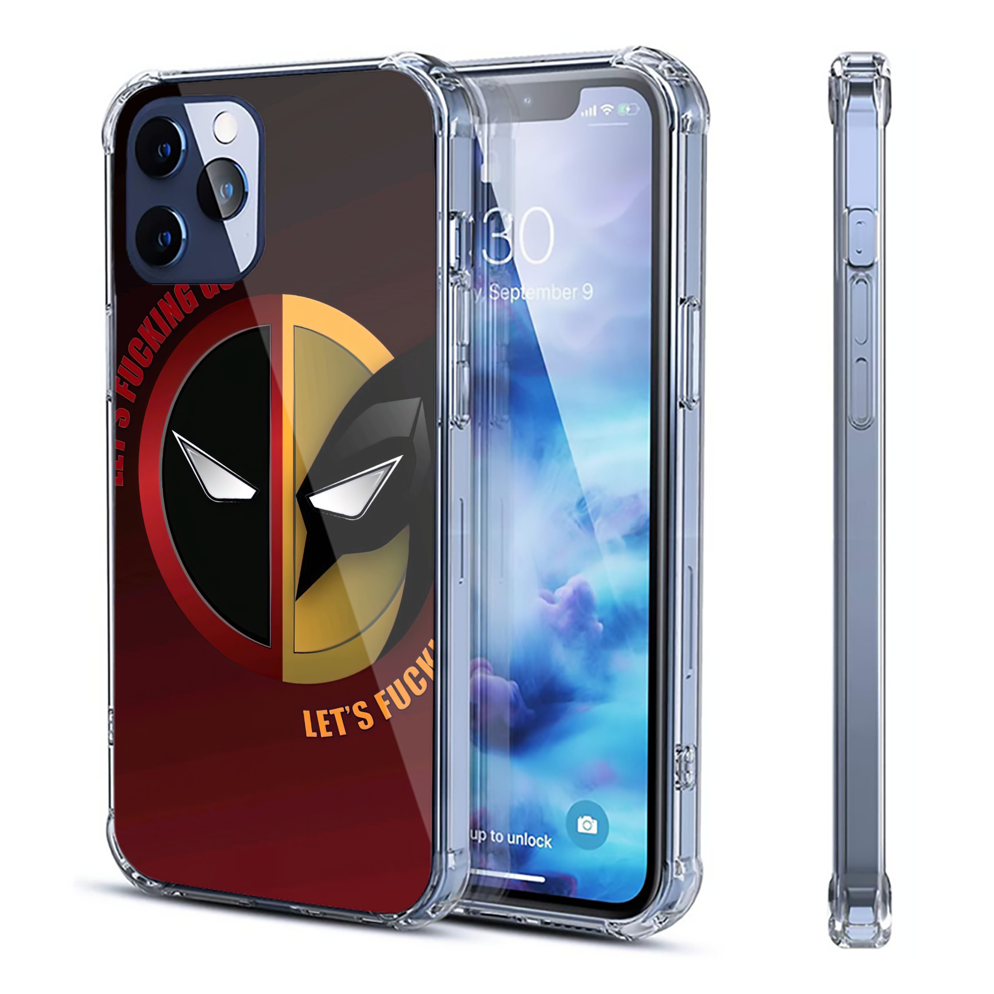 （画像用） Deadpool デッドプール 【iPhone 12シリーズ対応】透明スマホケース（クリアソフトケース）